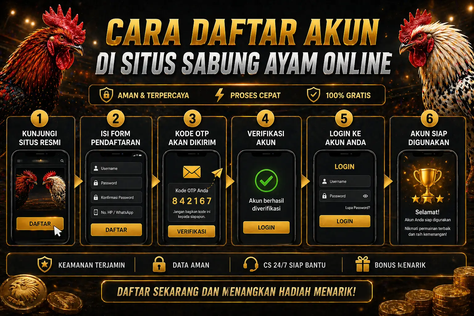 Cara daftar akun sabung ayam online